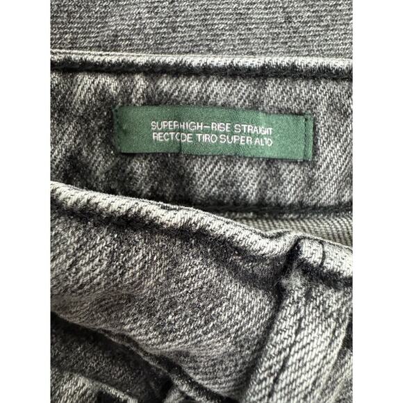 Wild Fable Super High-Rise Straight Jeans Black Grunge Button-Fly Size 0 - Picture 9 of 10